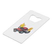 Vlamauto Creditkaart Flessenopener (Achterkant Gekanteld)