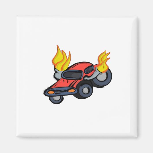 Vlamauto Magneet (Voorkant)