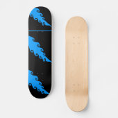 vlamblauw en ZWARTE skateboarddek Skateboard (Voorkant)