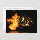 Vlambol bij Full Moon Party Briefkaart (Voorkant / Achterkant)