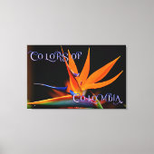 Vlamboyante vogel van de Paradise Vloer Canvas Afdruk (Voorkant)