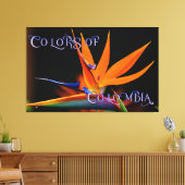 Vlamboyante vogel van de Paradise Vloer Canvas Afdruk (Insitu (Woonkamer))