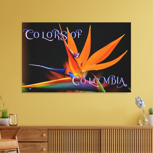 Vlamboyante vogel van de Paradise Vloer Canvas Afdruk (Insitu (Woonkamer))