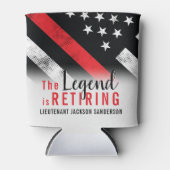 Vlambrandweerman met rode lijn blikjeskoeler (Voorkant)