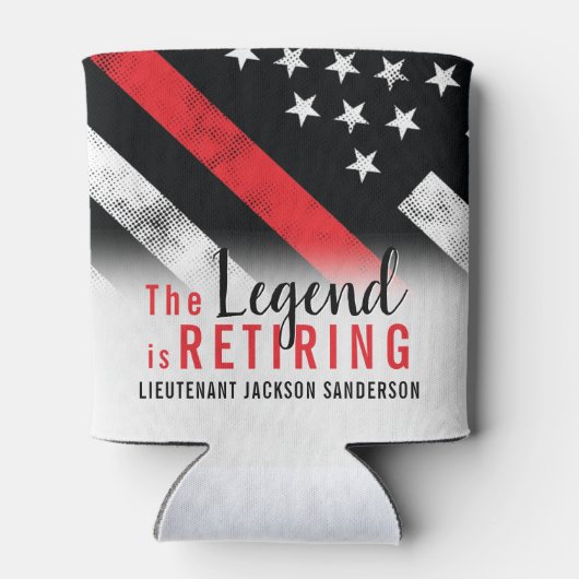 Vlambrandweerman met rode lijn blikjeskoeler (Achterkant)