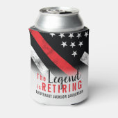 Vlambrandweerman met rode lijn blikjeskoeler (Blikje Achterkant)