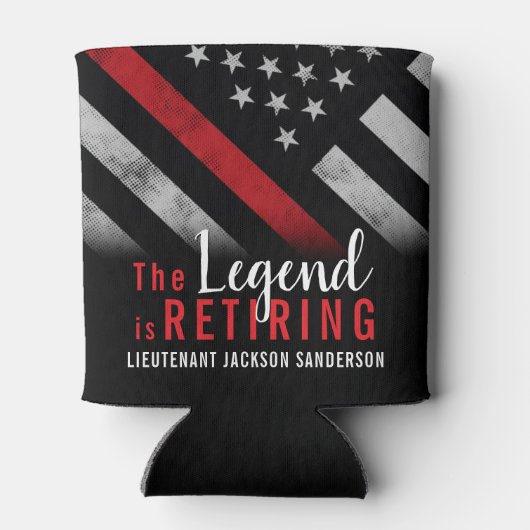 Vlambrandweerman met rode lijn blikjeskoeler (Achterkant)