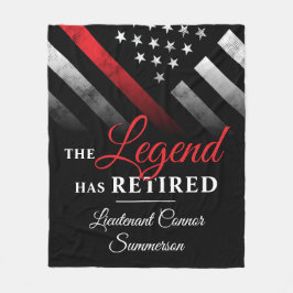 Vlambrandweerman met rode lijn fleece deken