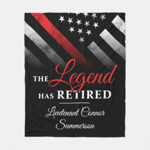 Vlambrandweerman met rode lijn fleece deken