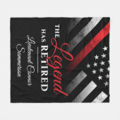 Vlambrandweerman met rode lijn fleece deken (Voorkant (Horizontaal))