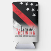 Vlambrandweerman met rode lijn seltzer blikjeskoeler (Achterkant)