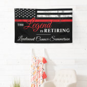 Vlambrandweerman met rode lijn spandoek (Insitu)