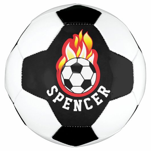 Vlamend Voetbal op maat (Voorkant)