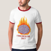 Vlamende Mannen Ringer T-shirt 2017 (Voorkant)