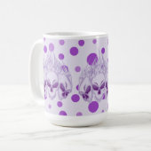 Vlamende Paarse schedels Koffiemok (Voorkant links)