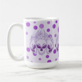 Vlamende Paarse schedels Koffiemok (Links)