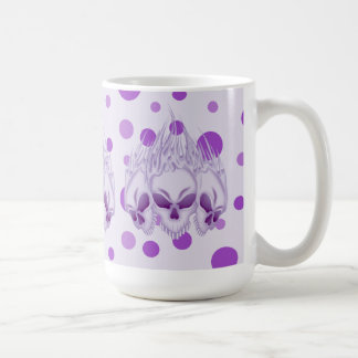 Vlamende Paarse schedels Koffiemok
