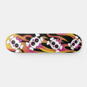 Vlamende wolken persoonlijk skateboard (Horizontaal)