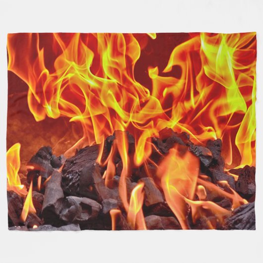 VLAMES en EMBERS Fleece Deken (Voorkant (Horizontaal))