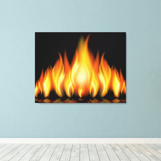 VLAMES op Canvasreeks Canvas Afdruk (Insitu (Houten vloer))