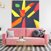 vlamgeometrie canvas afdruk (Insitu (Woonkamer))