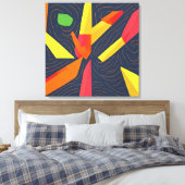 vlamgeometrie canvas afdruk (Insitu (Slaapkamer))