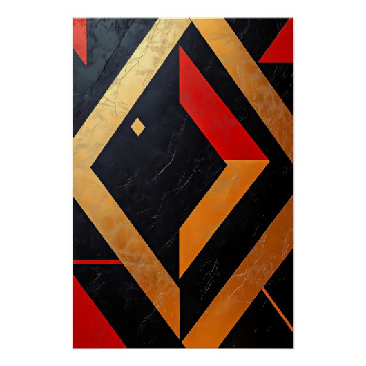 vlamgeometrieën perfect poster (Voorkant)