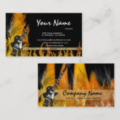 VlamgitaarVisitekaartjes Visitekaartje (Voorkant / Achterkant)