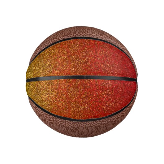 Vlamglittergradiënt afvlakken mini basketbal (Voorkant)