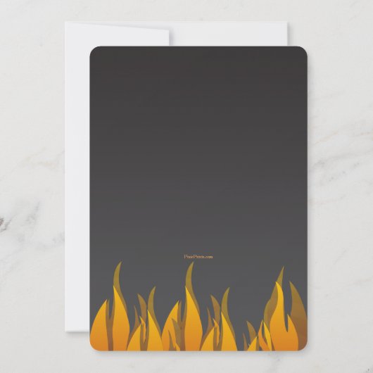 Vlamgrilled Burger Invitation Kaart (Achterkant)