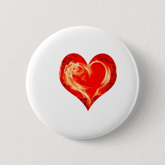 Vlamhart Ronde Button 5,7 Cm (Voorkant)