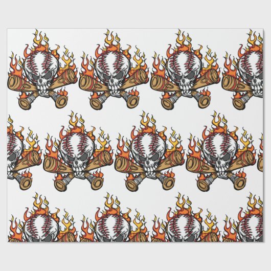 Vlaming Baseball Skull Cadeaupapier (Vlak)