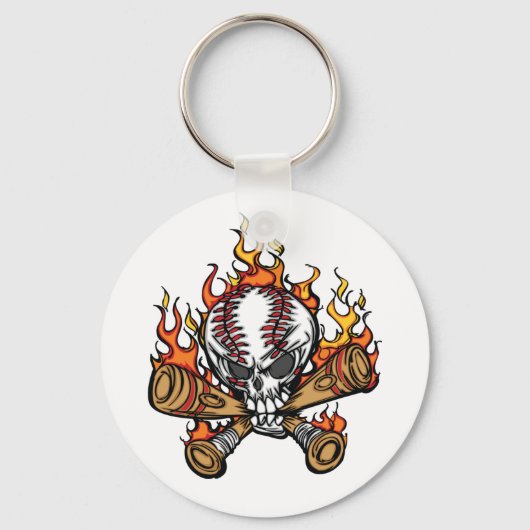 Vlaming Baseball Skull Sleutelhanger (Voorkant)