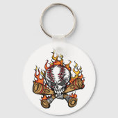 Vlaming Baseball Skull Sleutelhanger (Achterkant)