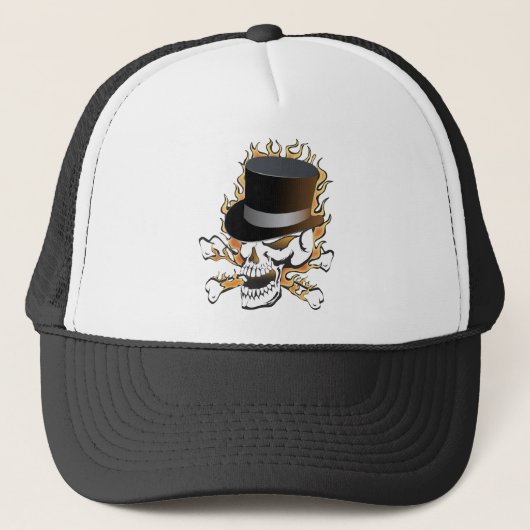 Vlaming bovenaan de schedel trucker pet (Voorkant)