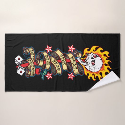 Vlaming De schedel voelen de angst Badhanddoek (Badhanddoek)