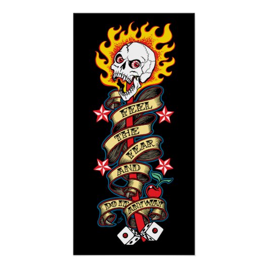 Vlaming De schedel voelen de angst Perfect Poster (Voorkant)