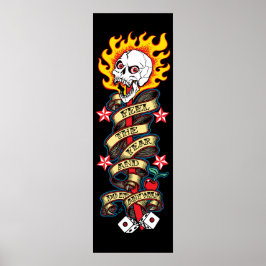 Vlaming De schedel voelen de angst Poster