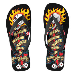 Vlaming De schedel voelen de angst Teenslippers