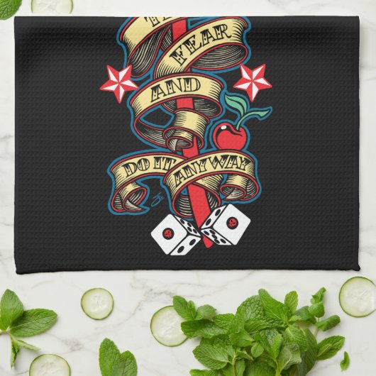 Vlaming De schedel voelen de angst Theedoek (Gevouwen)