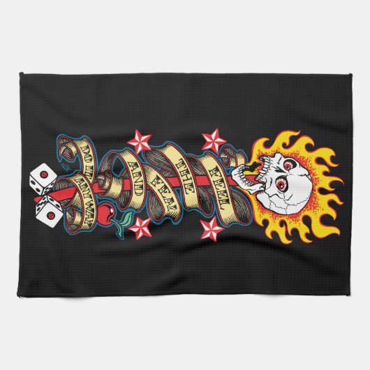 Vlaming De schedel voelen de angst Theedoek (Horizontaal)