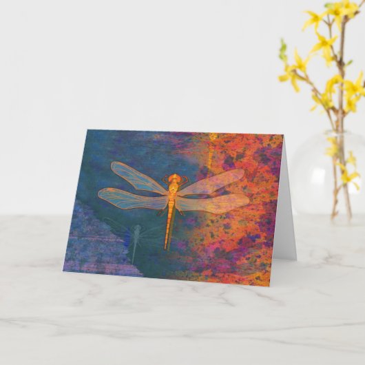 Vlaming Dragonfly Kaart (Gele Bloem)