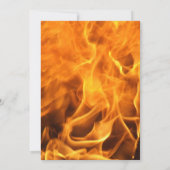 Vlaming Fire Baby shower BBQ Party-uitnodigingen Kaart (Achterkant)