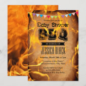Vlaming Fire Baby shower BBQ Party-uitnodigingen Kaart (Voorkant / Achterkant)