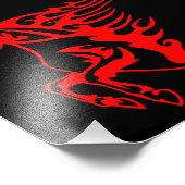 Vlaming Red Bronco Mustang Wilde Paard Foto Afdruk (Hoek)