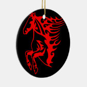Vlaming Red Bronco Mustang Wilde Paard Keramisch Ornament (Rechts)