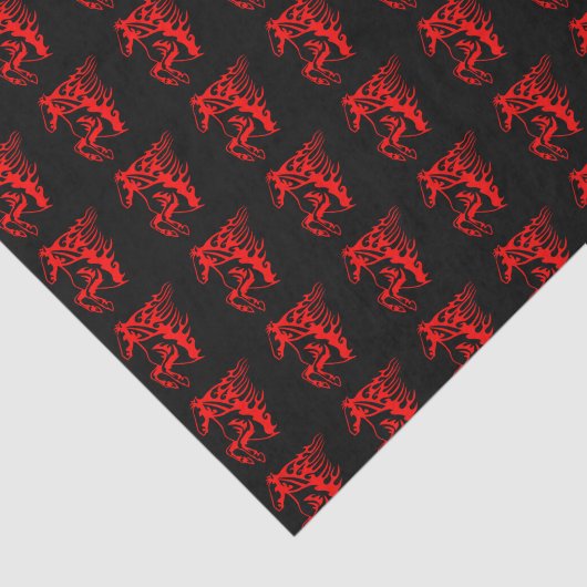 Vlaming Red Bronco Mustang Wilde Paard Tissuepapier (Detail)
