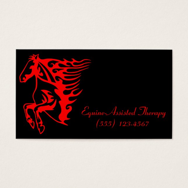 Vlaming Red Bronco Mustang Wilde Paard Visitekaartje (Voorkant)