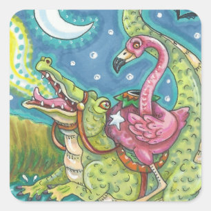 VLAMINGO STICKERS SHEET Square