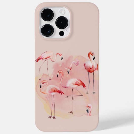 Vlamingoenen en Roze achtergrond Case-Mate iPhone Case (Achterkant)